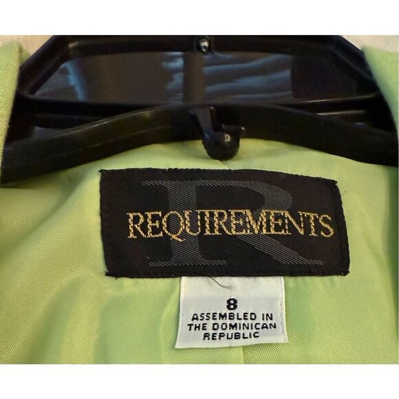 Requirements Linen Blend Single Button Blazer Sz. 8 Bright Green Office Professi - Picture 6 of 7